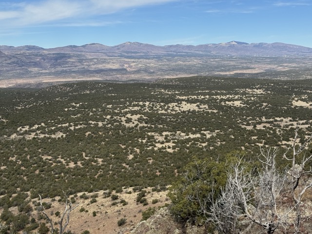 Jemez mountains, Los Alamos and Chicoma Peak all over there